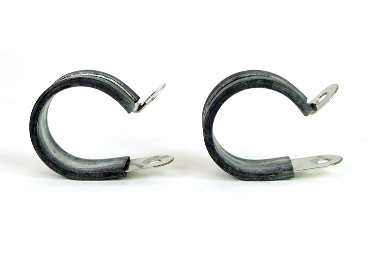 Stainless Steel Rubber Coated Clamp (Pair)